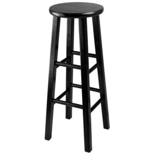 01 Black Wood Bar Stool