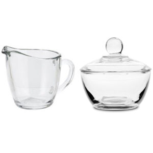 02 Glass Creamer or Sugar Bowl